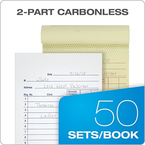 Adams General Purpose Sales Book, 2-Part, Carbonless, White/Canary, 3-11/32″ x