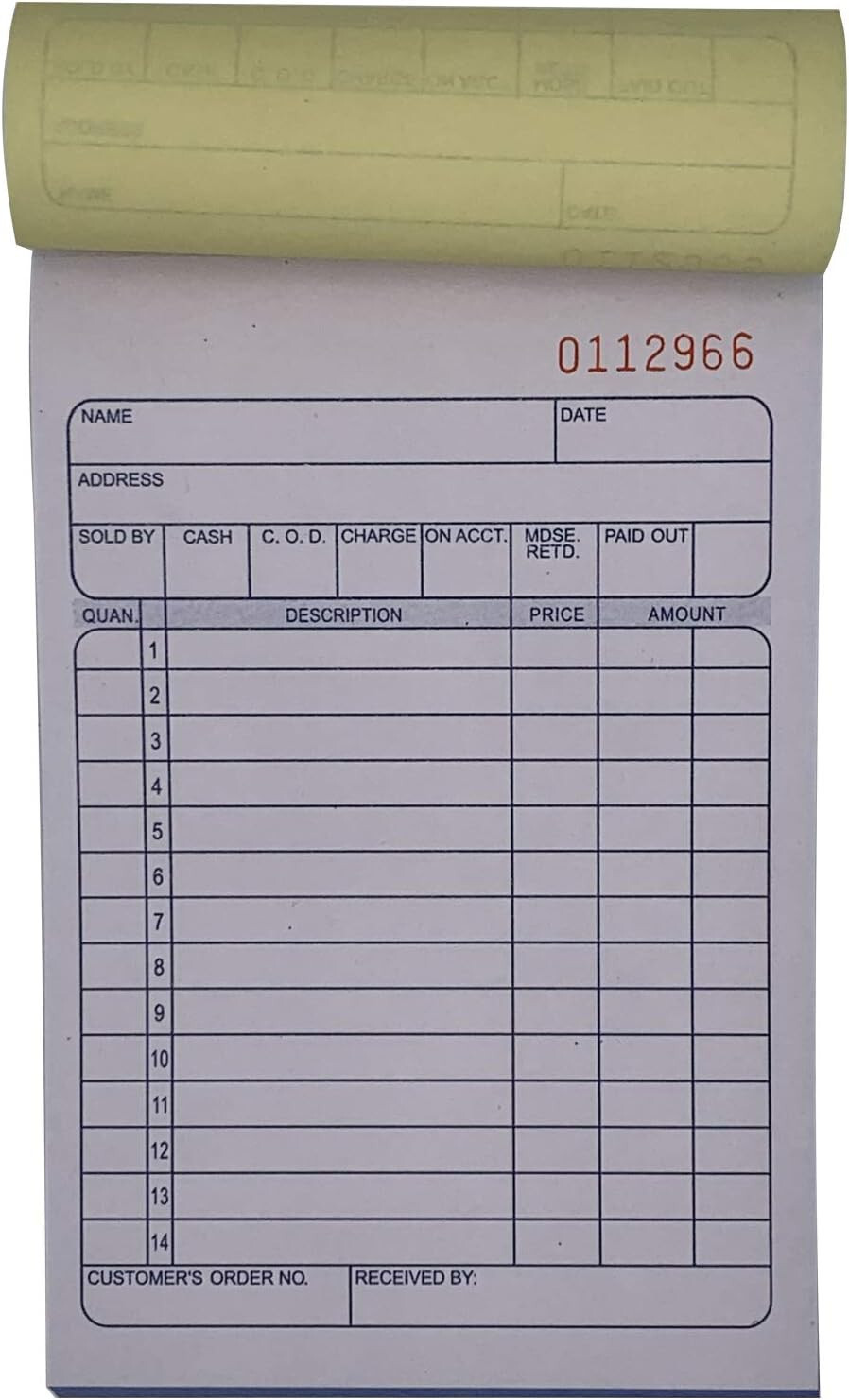 Sales Order Book 33 Triplicate Ms Carbonless 3 Copy’S Wholesale Lot Of 10