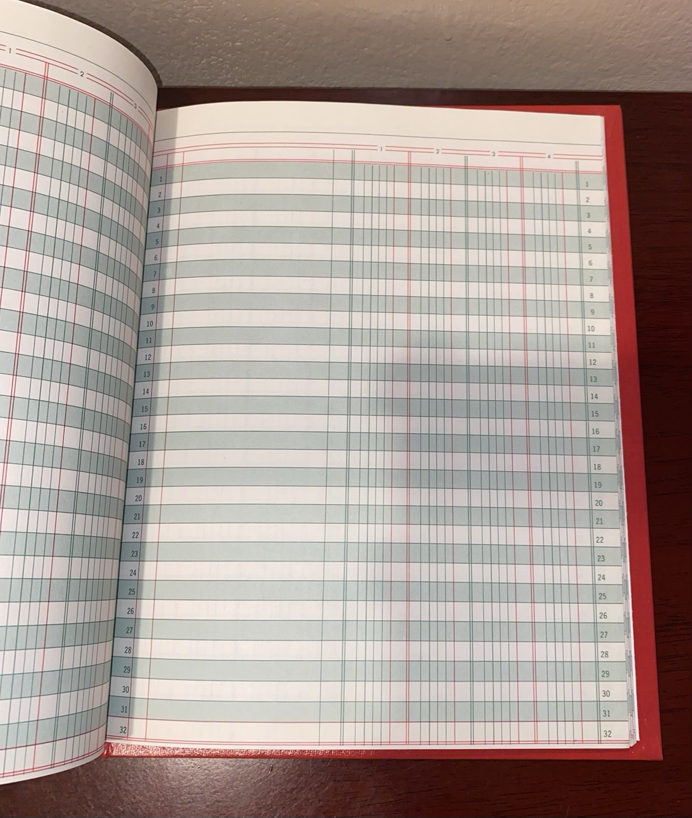 Rite Across 4 Column Columnar Books 80 pgs. Unused Hardcover