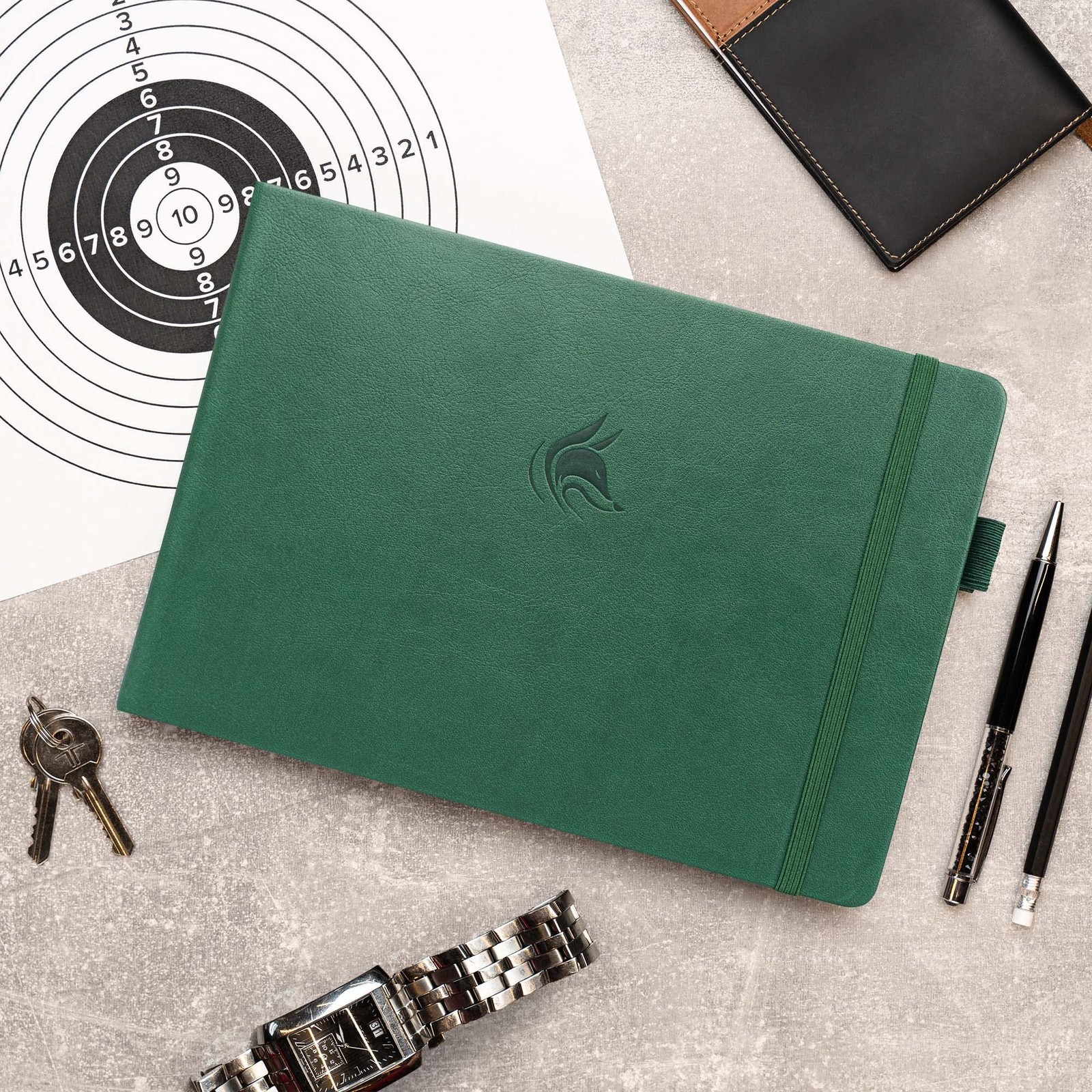 Clever Fox Firearms Record Book – Smaller Than A4 (10″ x 7″), Dark Green
