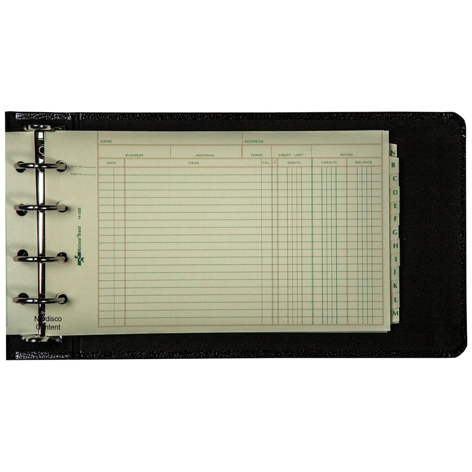 National Brand 63-453 Bookkeeping Ledger With Sheets & A to Z Index, 5 x 8-1/2″
