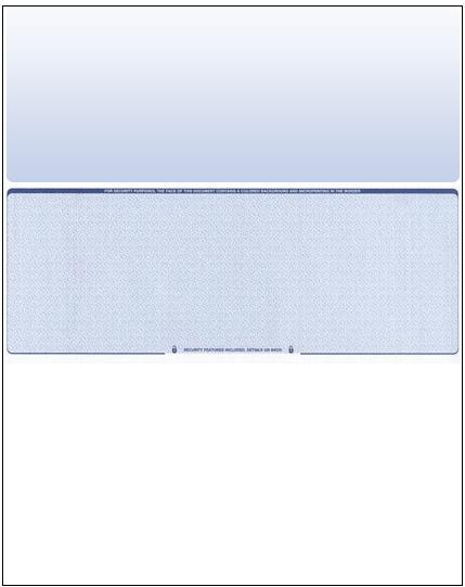 1000 Blank Check Stock Paper – Check in Middle – Blue Diamond