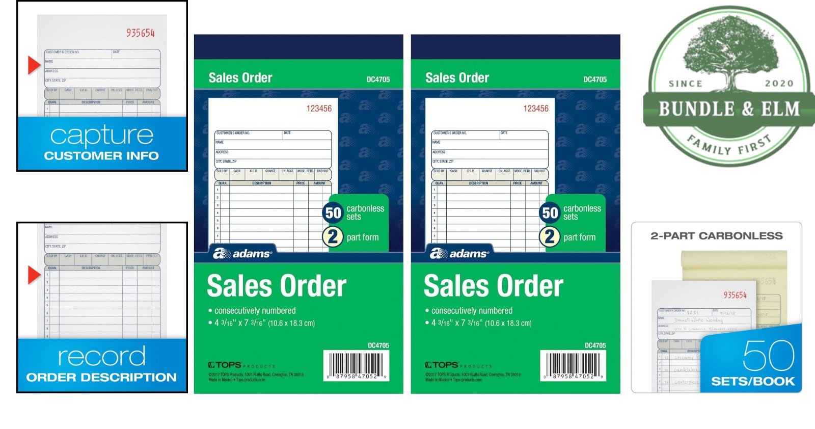 Professional Carbonless Order Book for Service Providers and Small Businesses