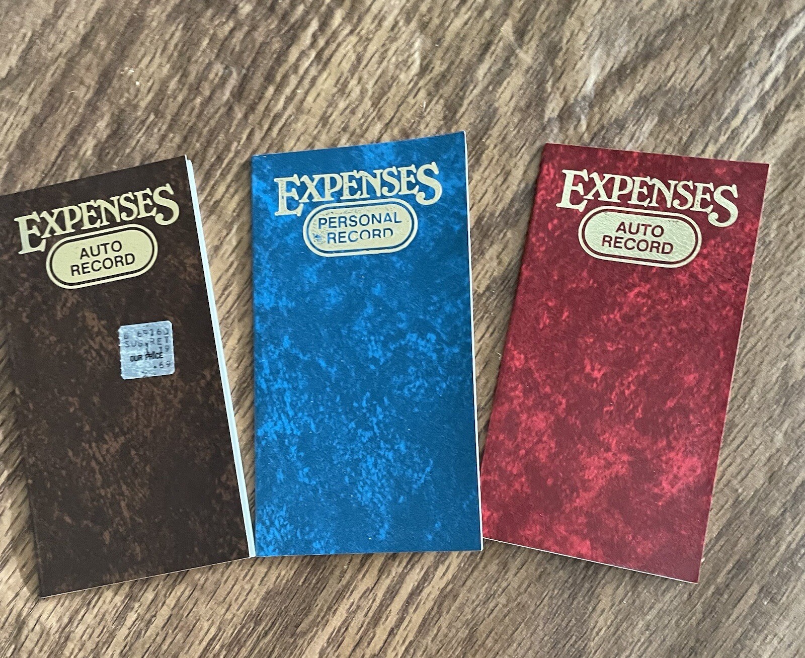 Trio of pocket expense books by Mead