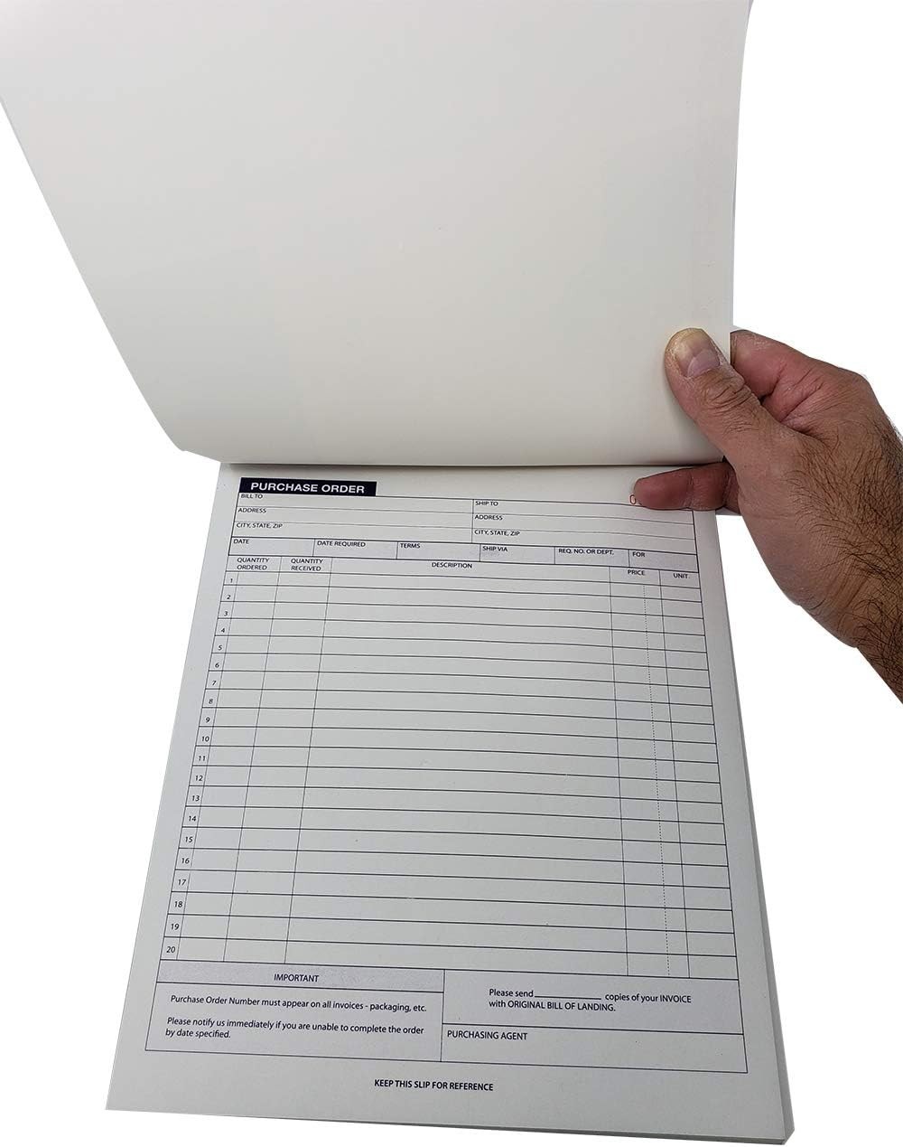2-Part Carbonless Purchase Sales Order Book 4 Pack Letter Size Almost 8.5 x 11