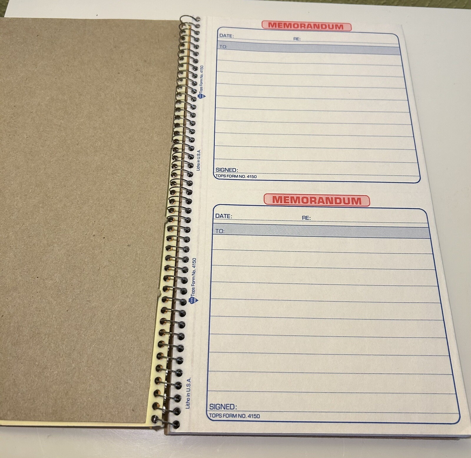 Tops Adams 2-Part Carbonless Memo General Purpose Forms 100 Sets/One Book