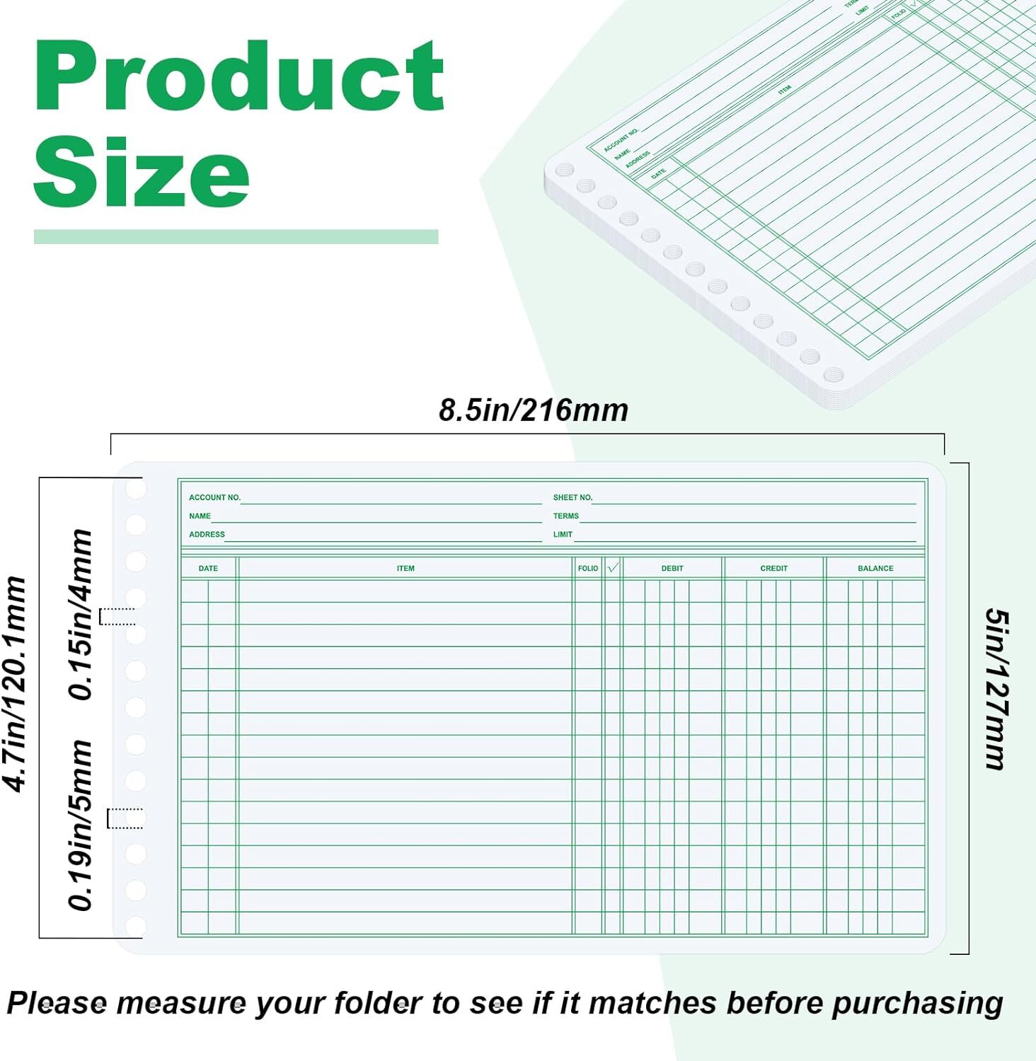 200 Pcs Ledger Sheets 5″ X 8.5″ Extra Sheets Ledger Paper Ledger Books for Bookk