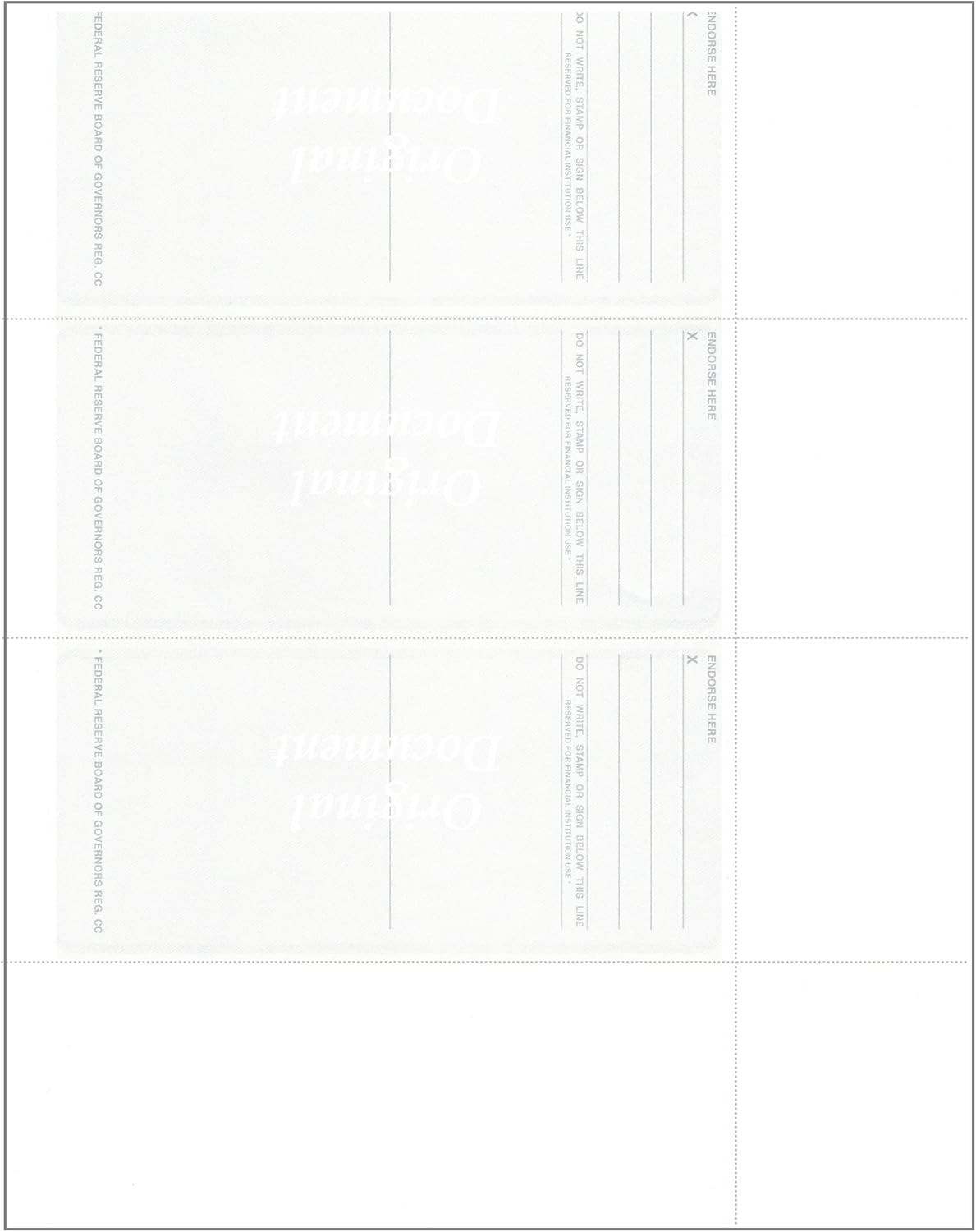Computer Check Paper – Blank Personal Wallet Checks 3 on a Page – Compatible wit