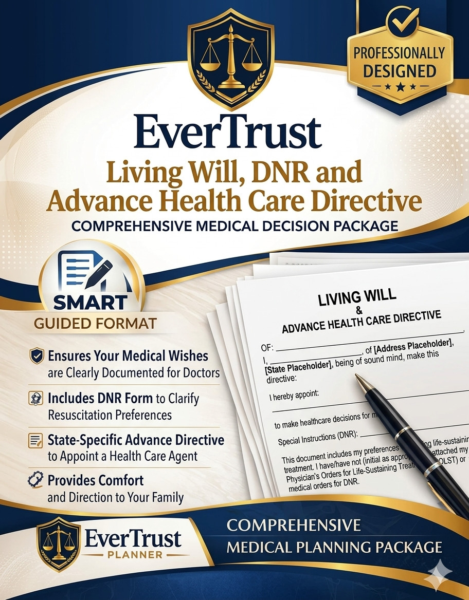 EMAILED 2026 Living Will Kit & Medical Power of Attorney Forms – Do-it-Yourself