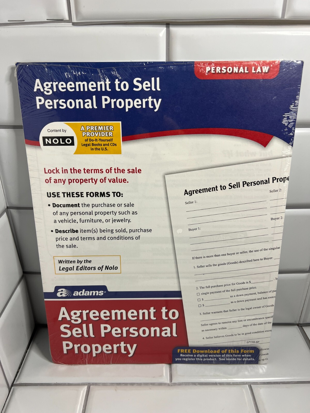 Nolo Adams Agreement to Sell Personal Property – Terms & Conditions of Sale Form