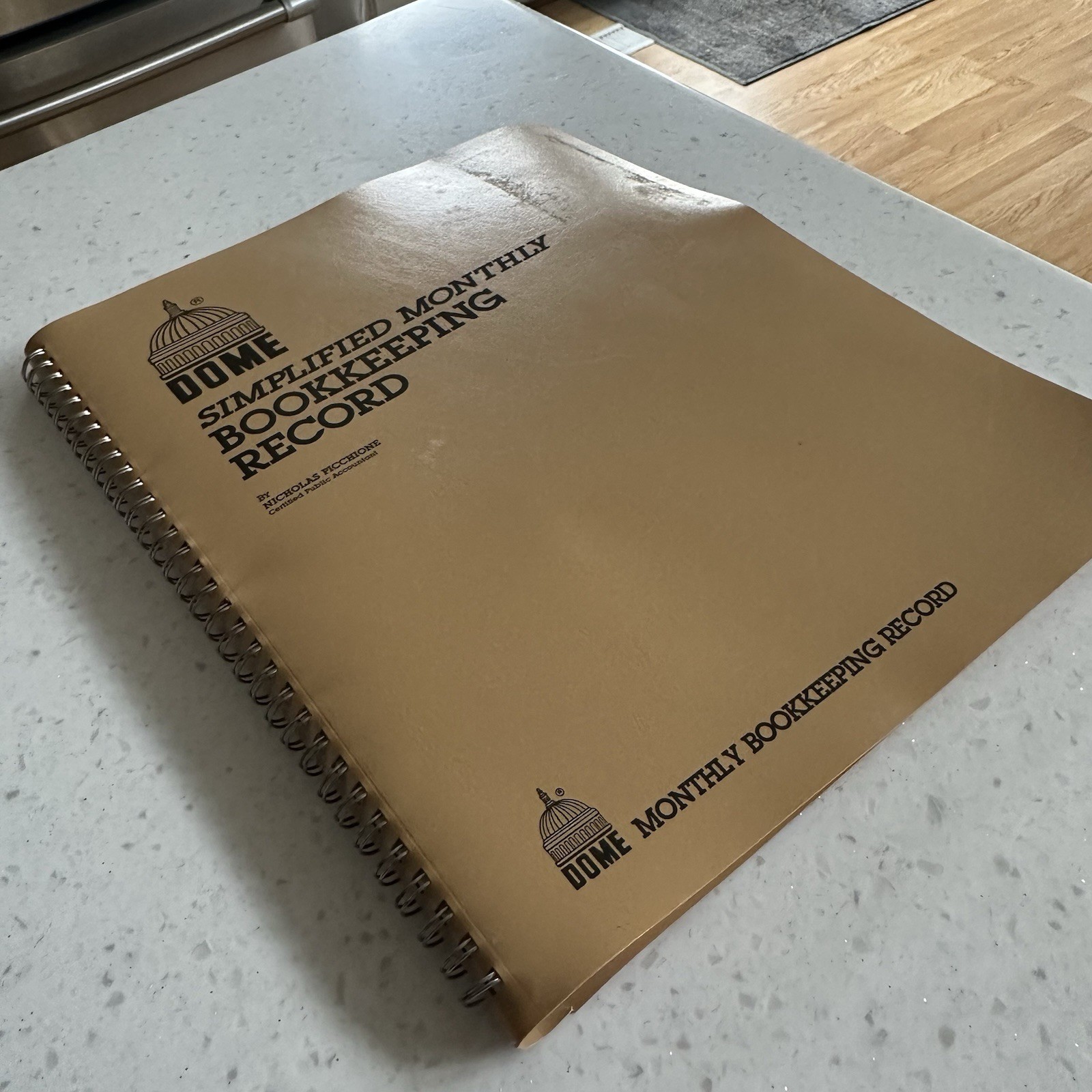 Dome Simplified Monthly Bookkeeping Record Style No. 612 Spiral Bound Accounting