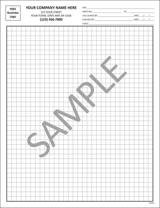 200 Graph Papers = 4 Pads / 50 Per Pad / Standard 1/4″ / TMG040