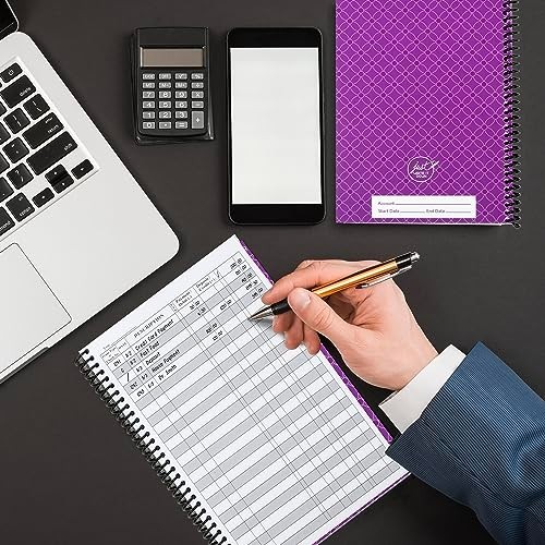 Premium Check Book Register & Debit Card Ledger Notebook – Expense Tracker, 2 Pc