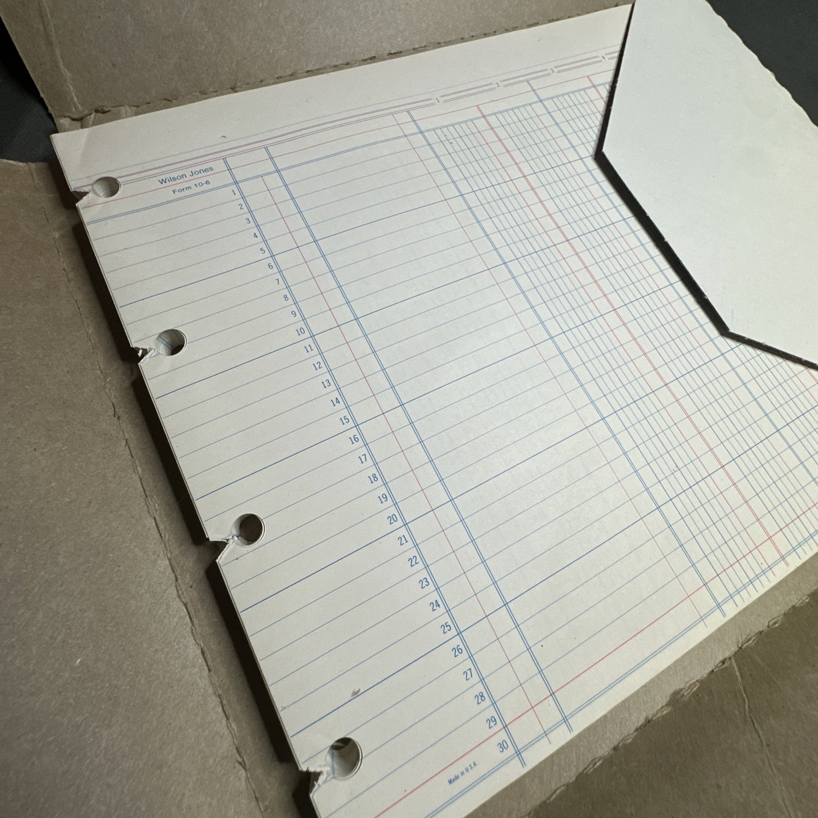 4-Wilson Jones Columnar Sheets 10-6white 6 Column 100ct Vintage