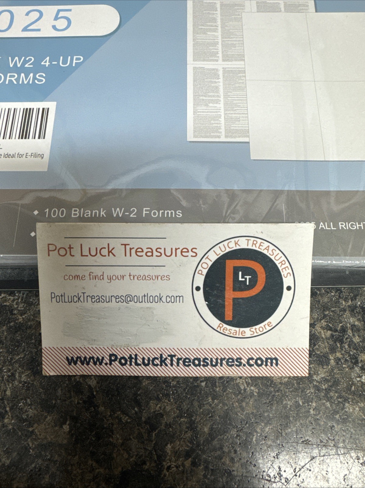 Fentasy 2025 Blank W2 4-Up Tax Forms 100 Sets