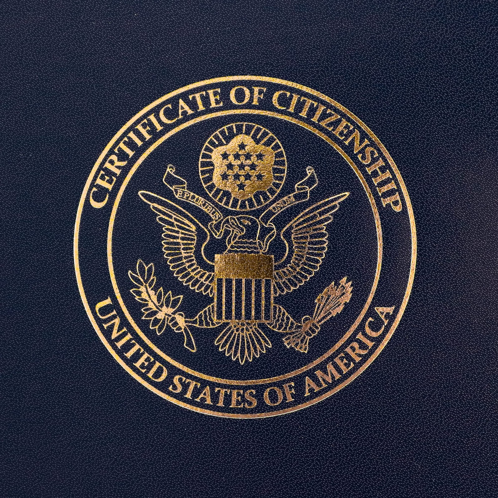 GraduationMall US Citizenship Certificate Holder Naturalization 8.5*11, Navy