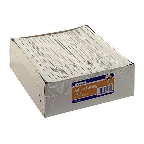 Adams Bill of Lading Short Form, 8-1/2 x 7-7/16 Inches, White, 3-Part, 250-Count