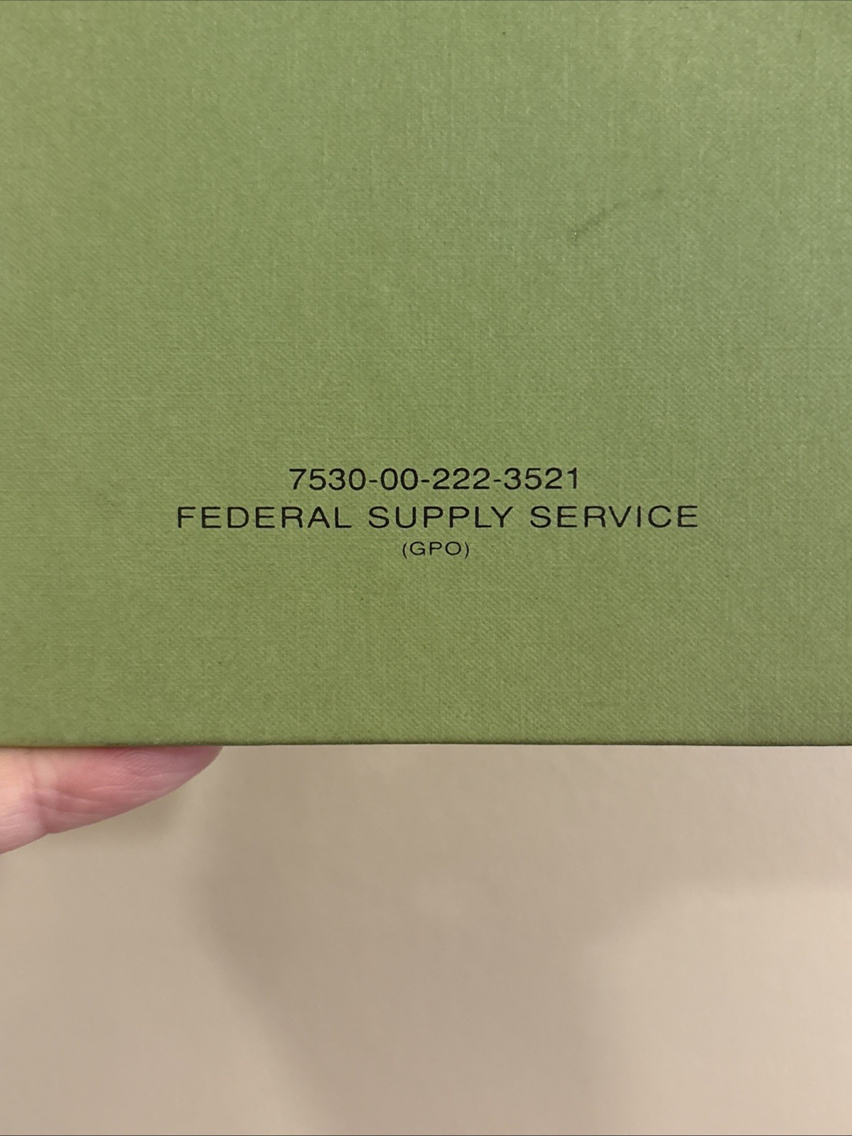 Notebook Book Federal Supply Service 7530-00-222-3521 8″ x 5″ Lined Unused