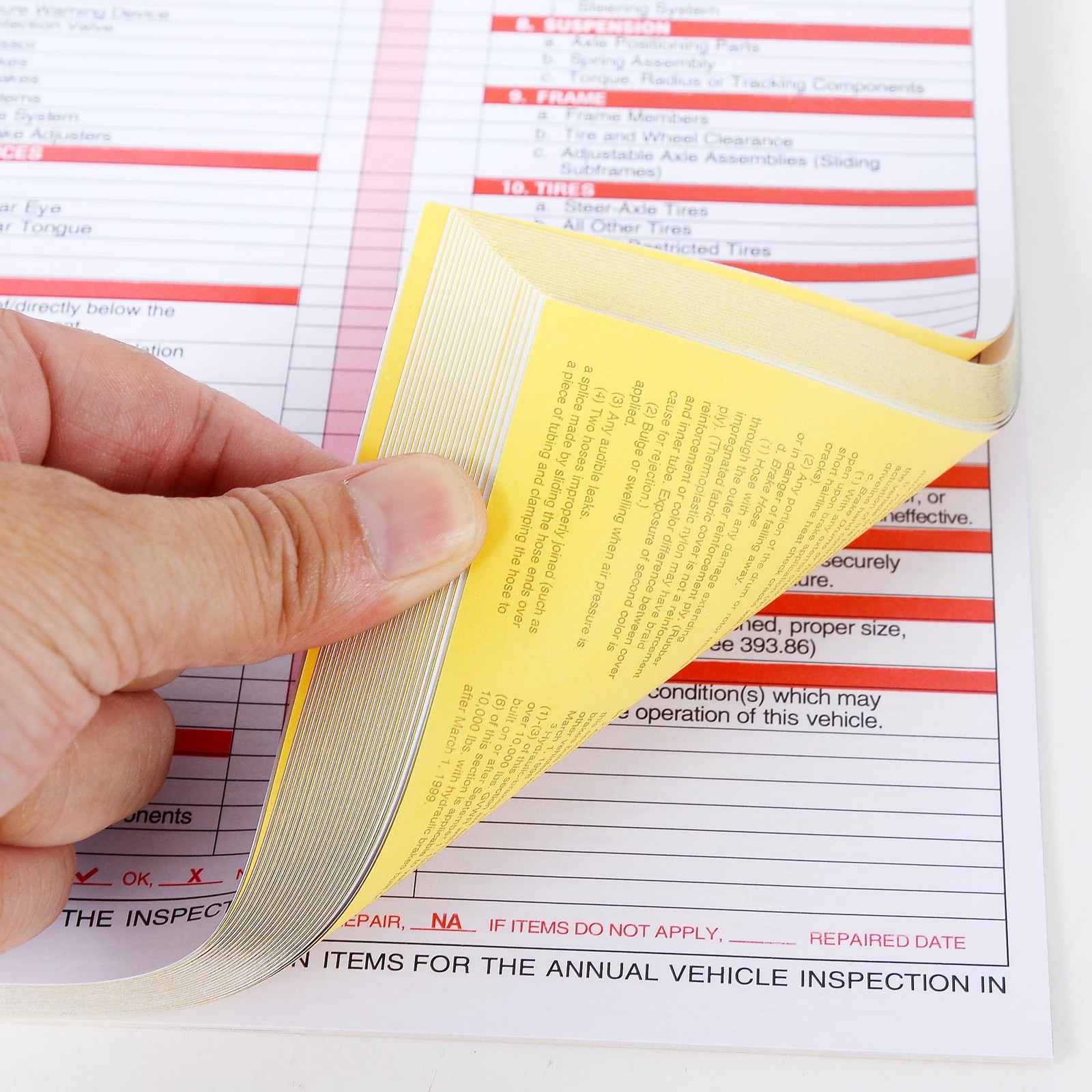 25Pack Inspection Forms and Stickers，Annual Vehicle Inspection Report，Annual …