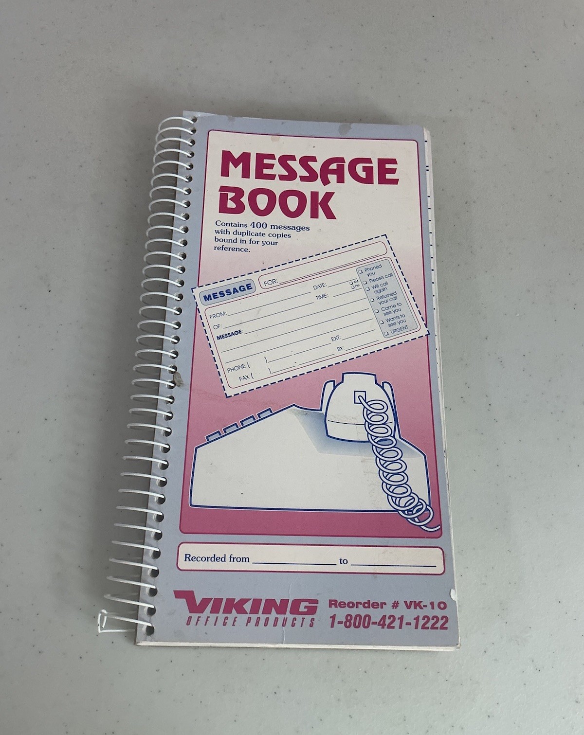 Vintage Viking Message Book Carbonless 400 Sets New