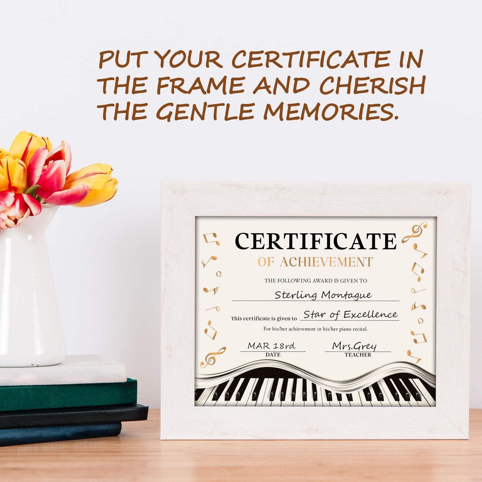 Music Award Certificates of Achievement, Recognition Certificate – 8 x
