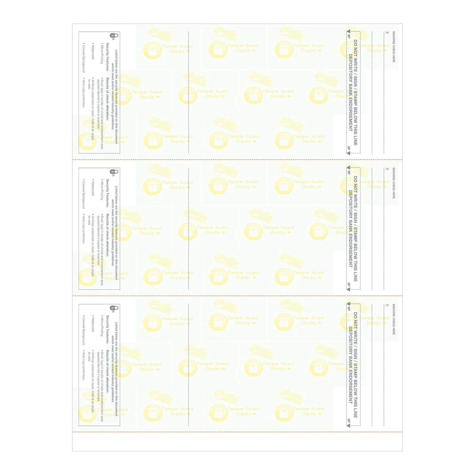 Blank Checks Paper Stock-Computer Checks Prismatic Blue Red-3 Checks On A Pag…