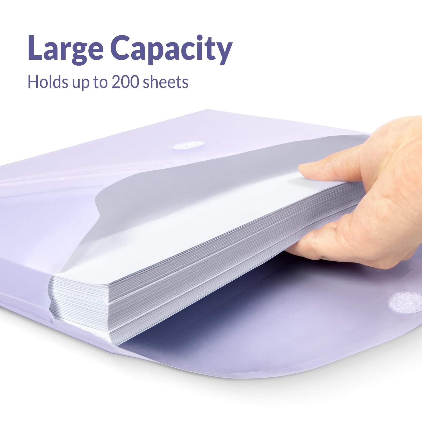 SUNEE 12 Pack Plastic Envelopes, Folders for Document A4 Letter Macaron