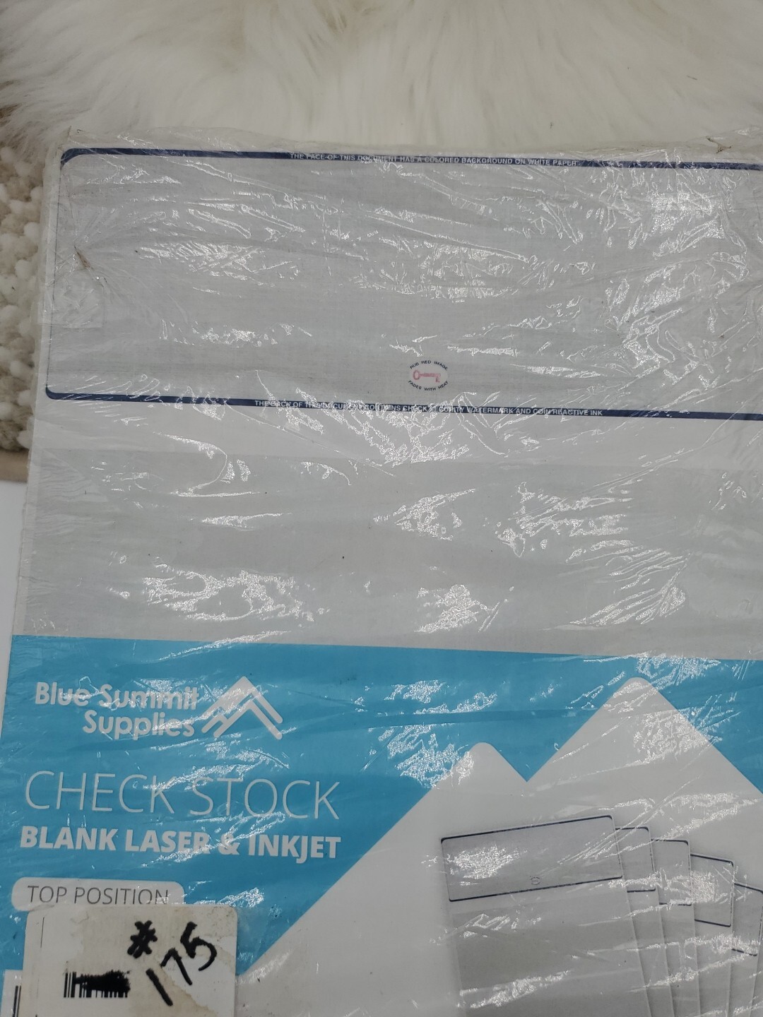 Premium Blank Security Laser Check 500 Blue/Maroon