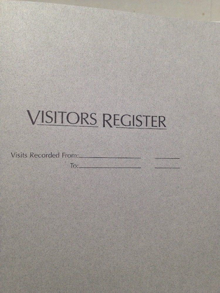 National Brand Visitor Register Book, Burgundy Hardcover, 128 Pages (RED57803)