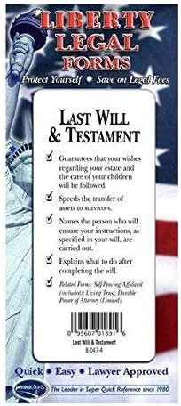 Last Will & Testament Forms Kit for USA – Complete Do-It-Yourself Legal Document