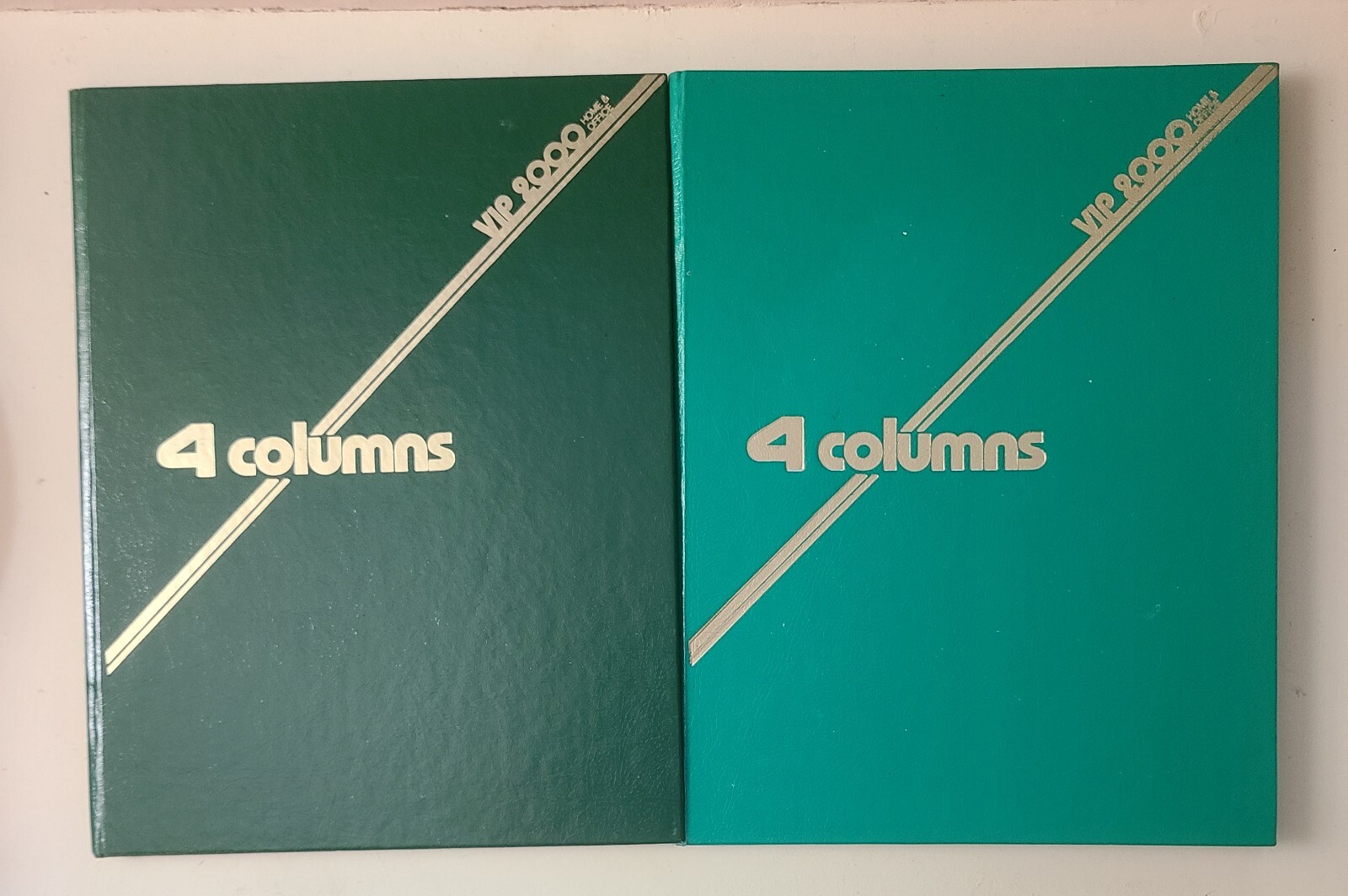 Lot of 2 ~ VIP 2000 4-COLUMN LEDGER, Hardbacks (9.5″ x 7.5″) by Norcom