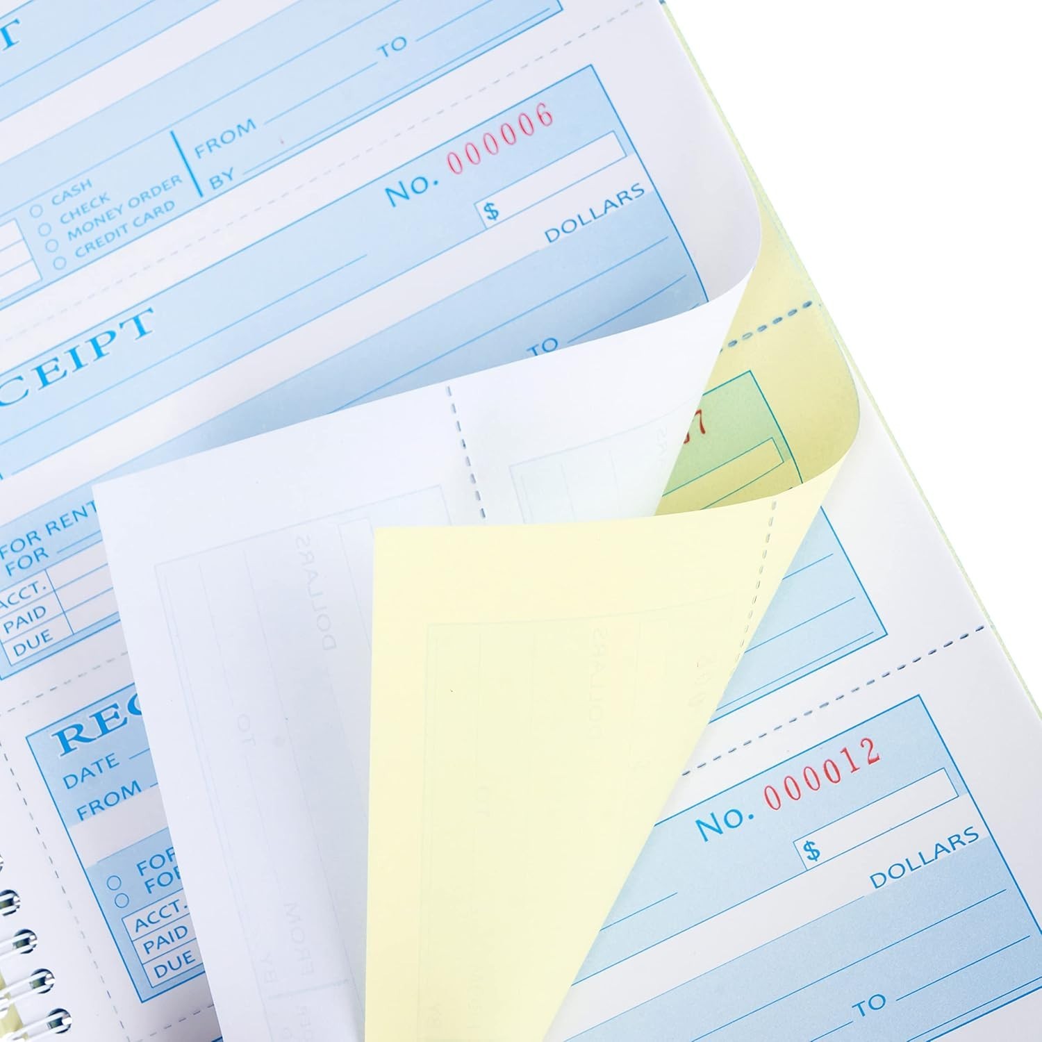 2 Packs Receipt Book with Carbon Copies,Money and Rent Receipt Book,2-Part Ca…
