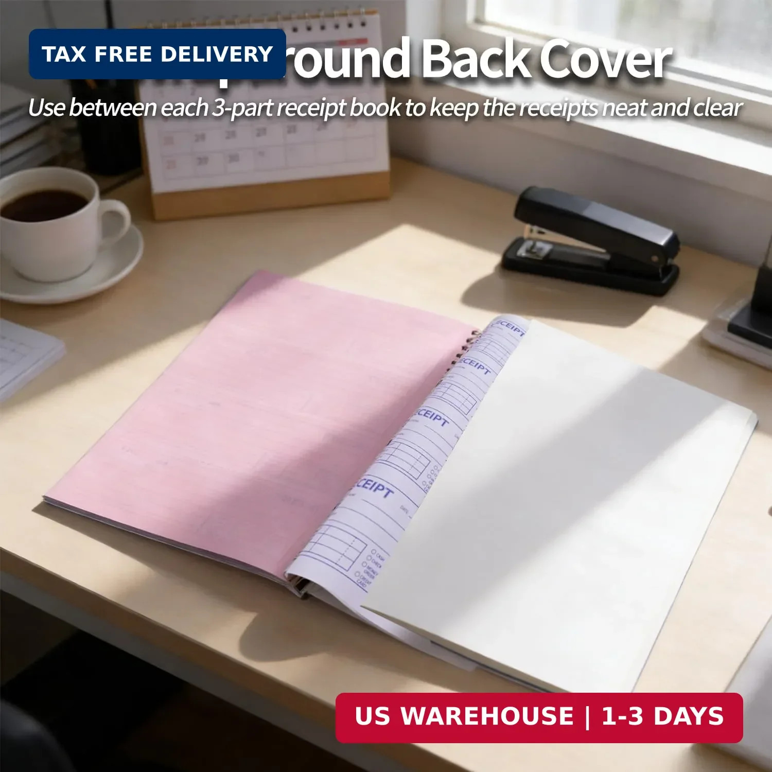6 Pack Large Money and Rent Receipt Books with Cardboard Insert,7-5/8″ x 10-7/8″