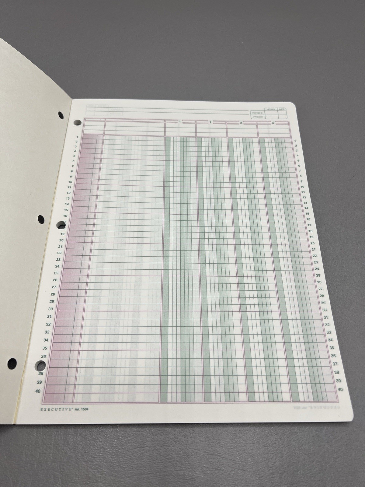 Vintage Stuart Hall Columnar Pad 4 Columns 50 Sheet 8.5”x11” New Unused #15041