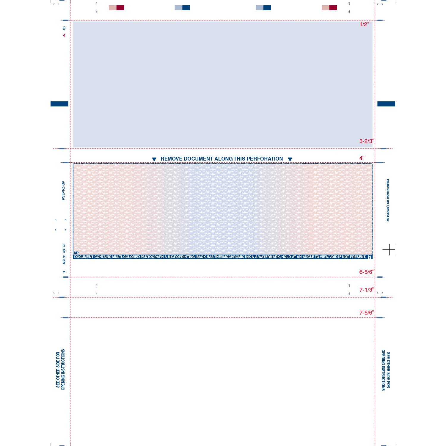 8-1/2″ x 11″ Z Fold Check Prismatic Blue & Red (Box of 2000)