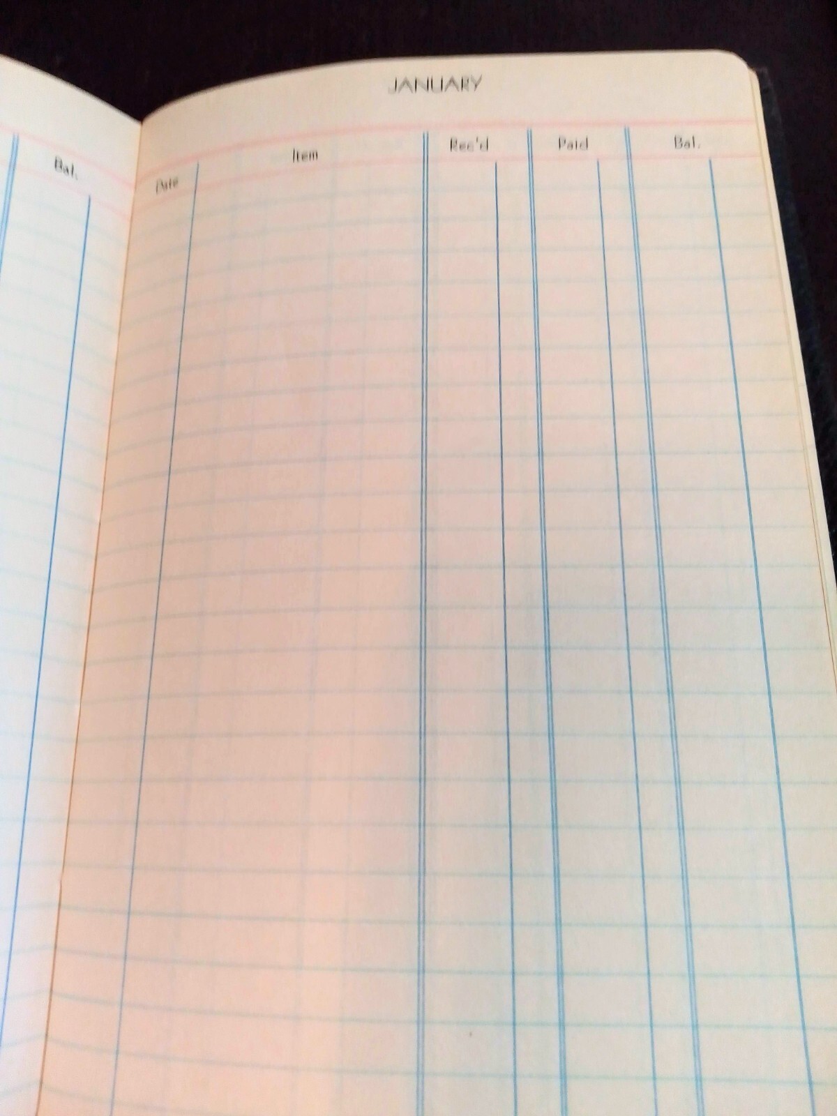 Vintage Ledger Book 1950 from National Blank Book Co. USA journal diary