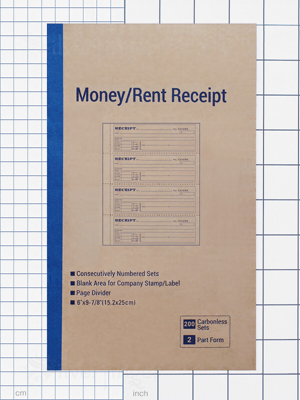 200 SETS Cash Rent Receipt Book 2Part Numbered Duplicate Carbonless Money Record