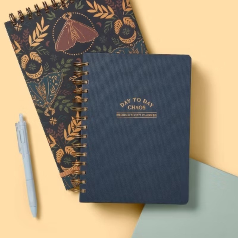 240p. lined journal Twin Wire 6″x8″ Productivity Journal