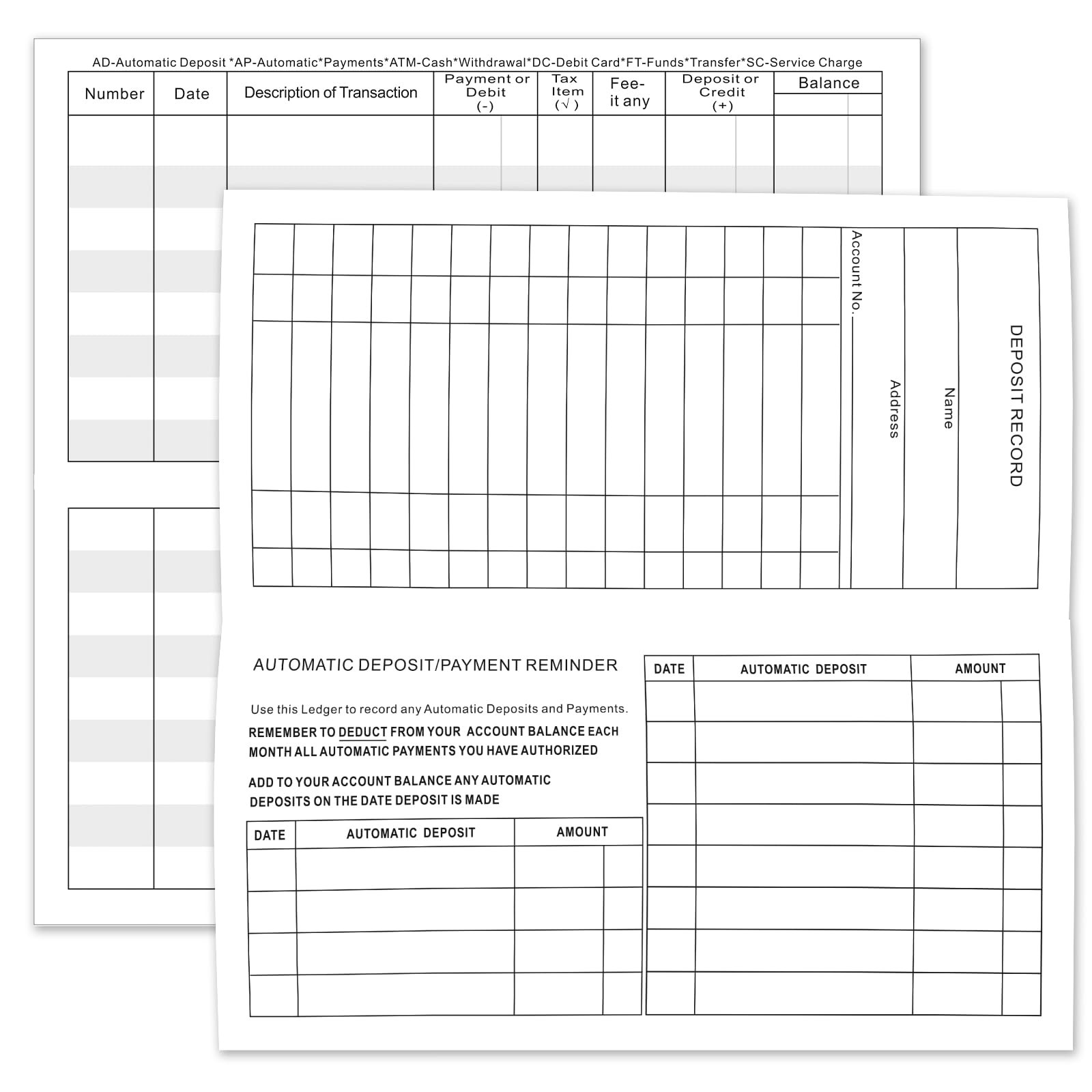 12 Pack Checkbook Register, Check Registers for Personal Checkbook, 6″ × 3″, …