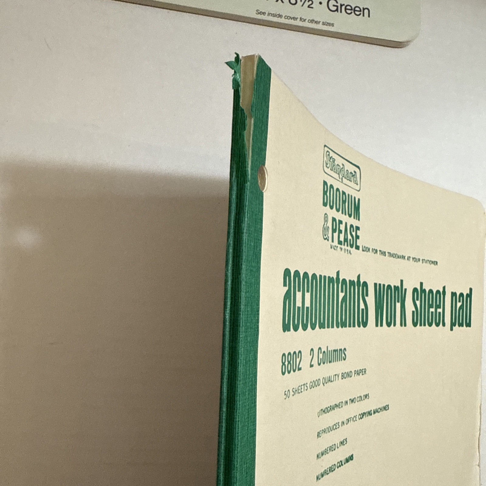 Set Of 5 Vintage Columnar Paper Pads Wilson Jones Boorum & Pease Mead 1968 1986