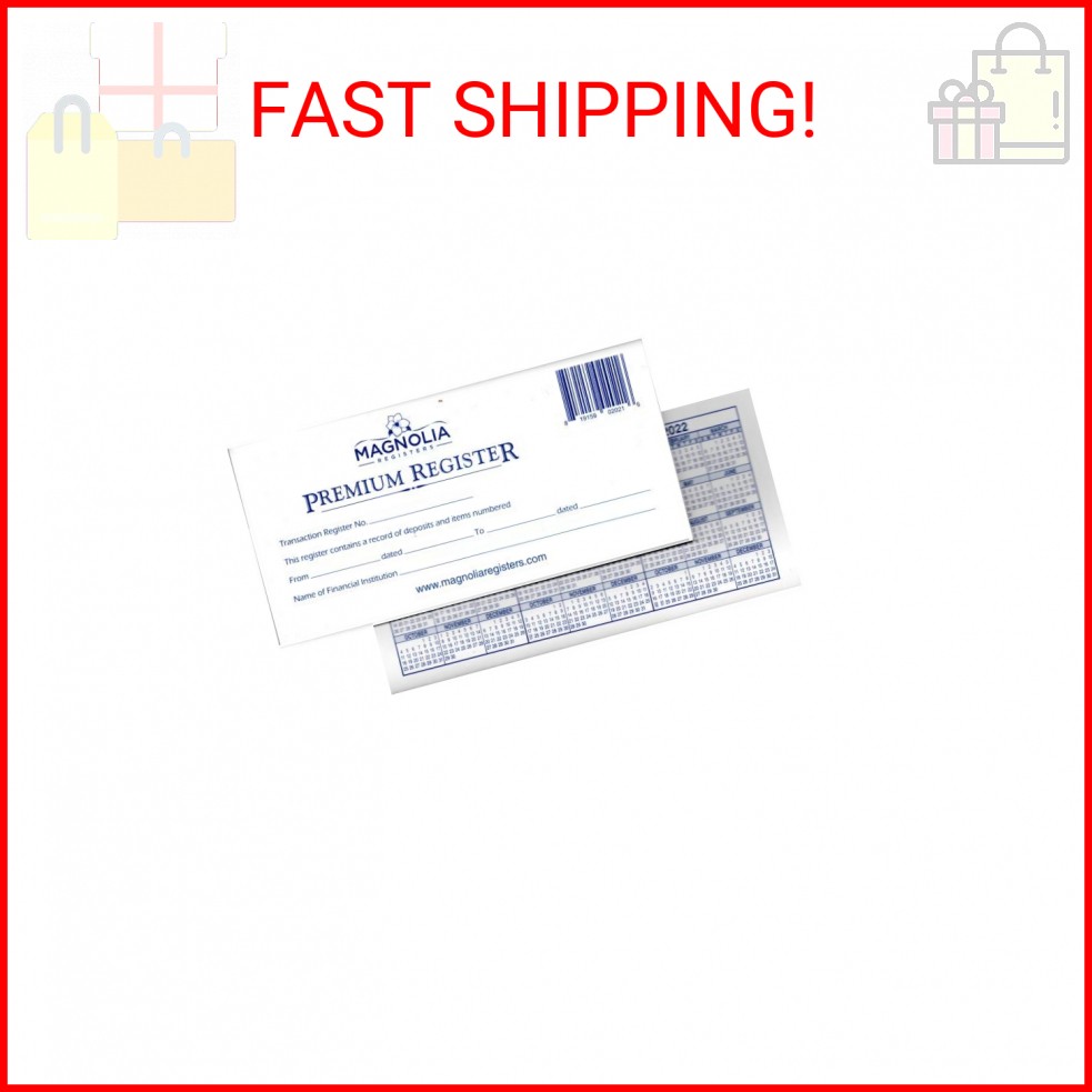 10 Premium 48 Page Transaction Registers – Thicker Paper, More Pages – for Perso