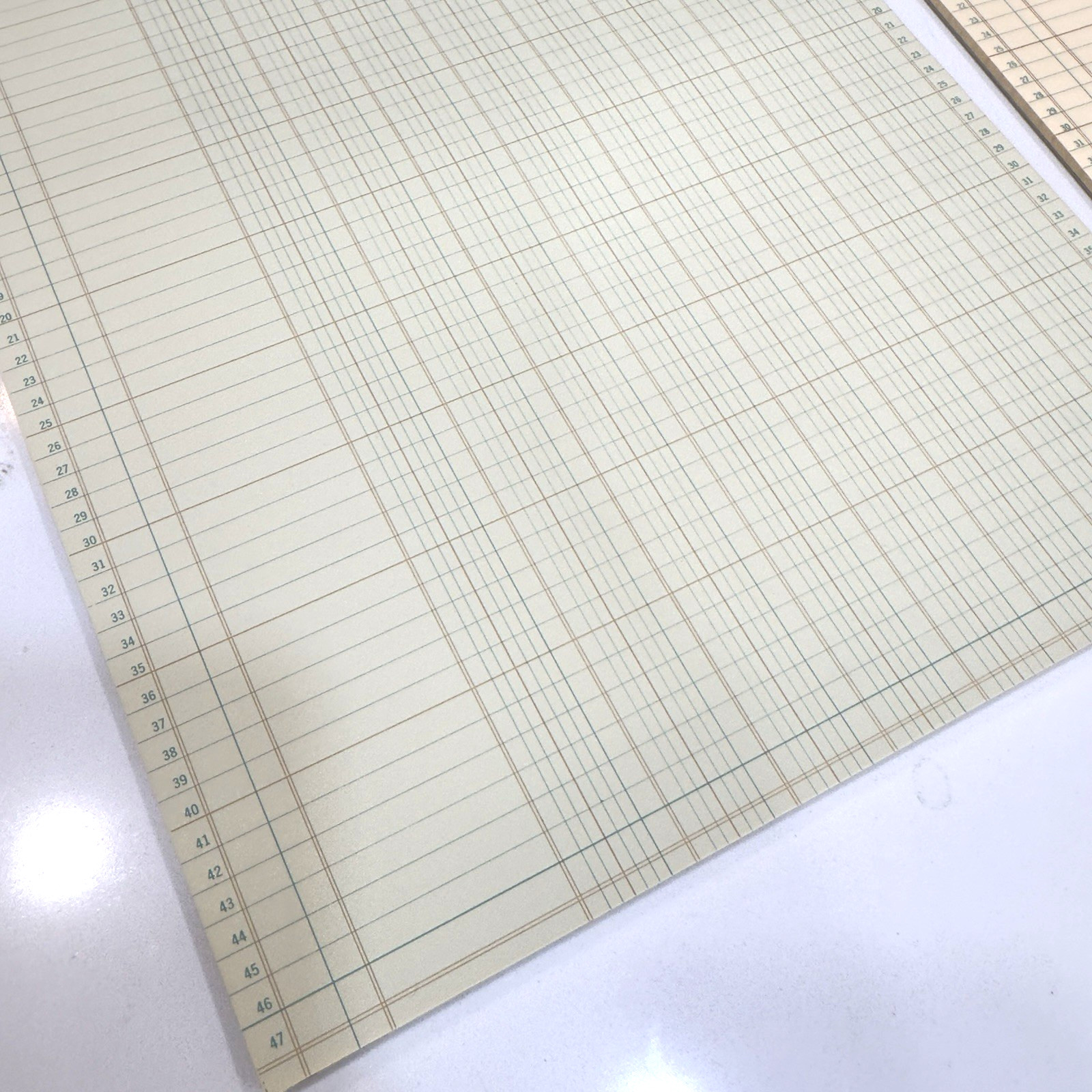 2 Vintage Boorum & Pease Accounting Columnar Pads 4 & 8 Columns_4904 & 8908A