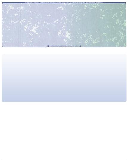 1000 Blank Check Stock – Computer Business Check on Top – Blue/Green Prismatic
