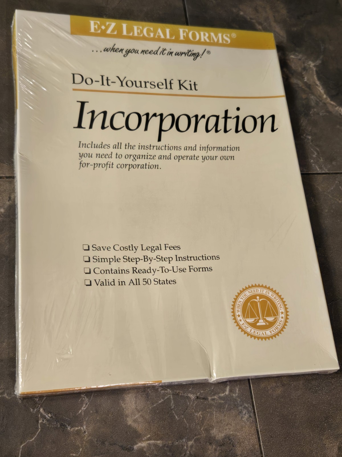 E-Z Legal Forms Do-It -Yourself Kit Incorporation