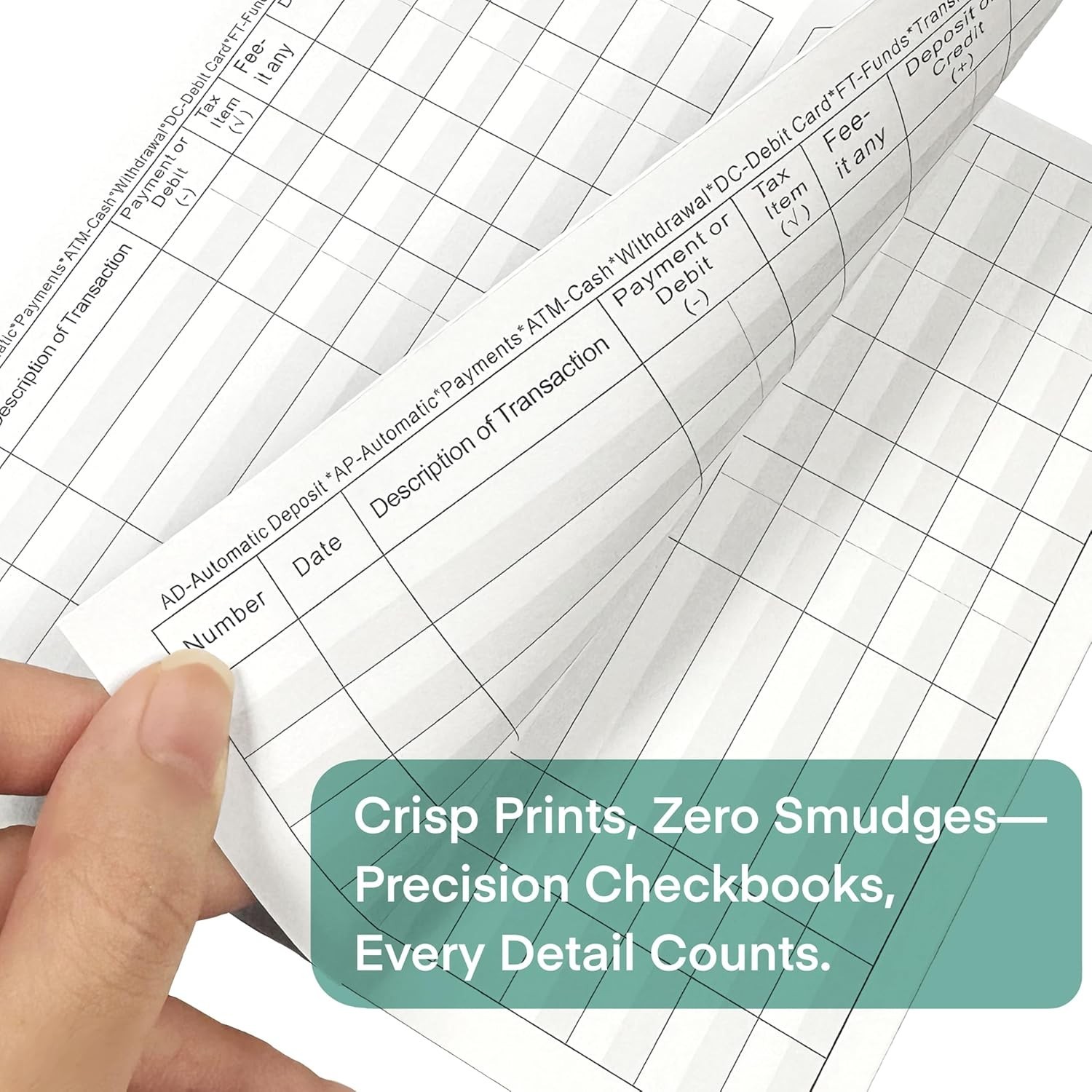 12 – Pack 6″×3″ Check Registers for Personal Checkbook – Blank Ledger Transac…