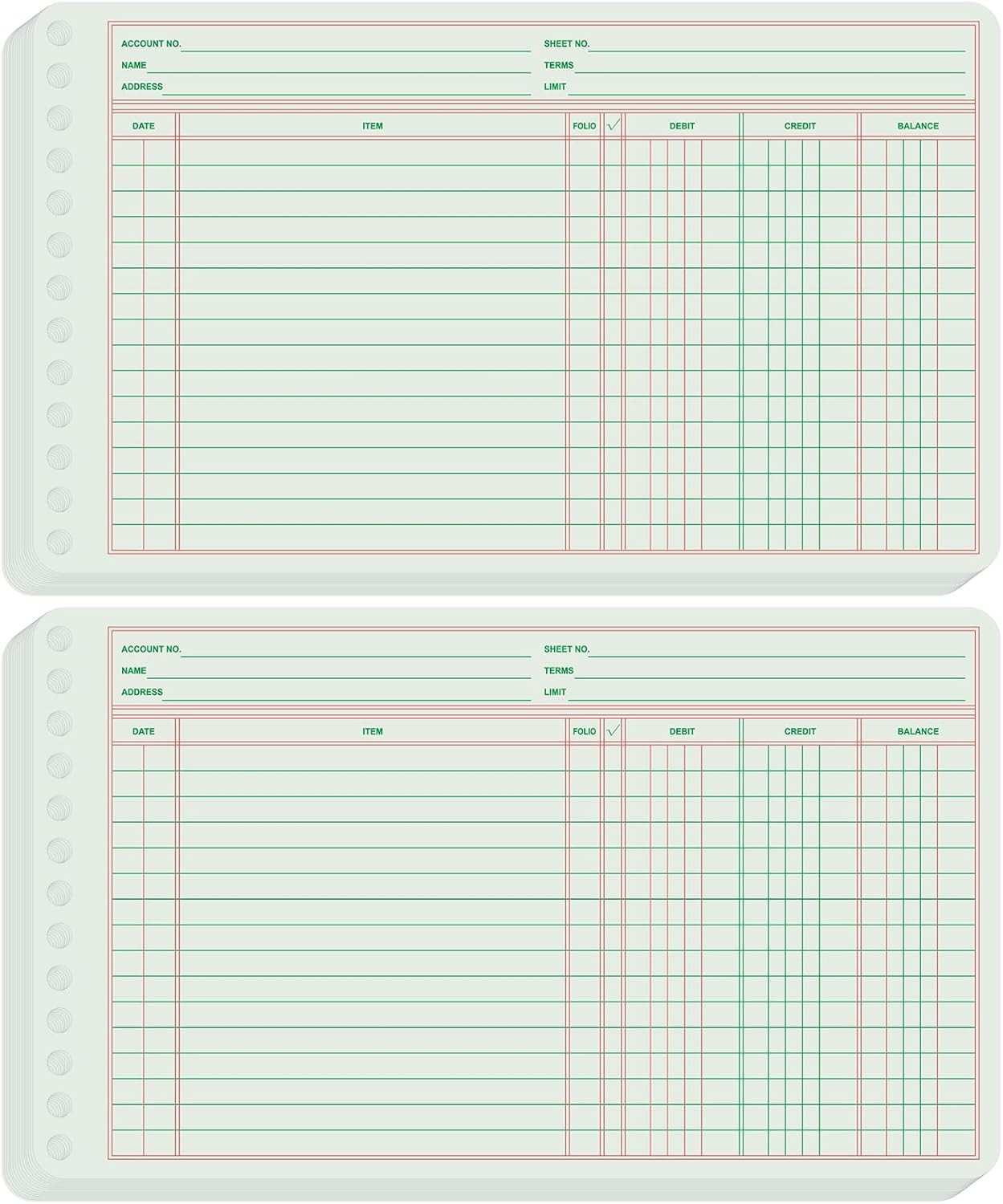 Skyygemm 200 Pcs Ledger Sheets 5″ X 8.5″ Extra Sheets Ledger Paper Books for Boo