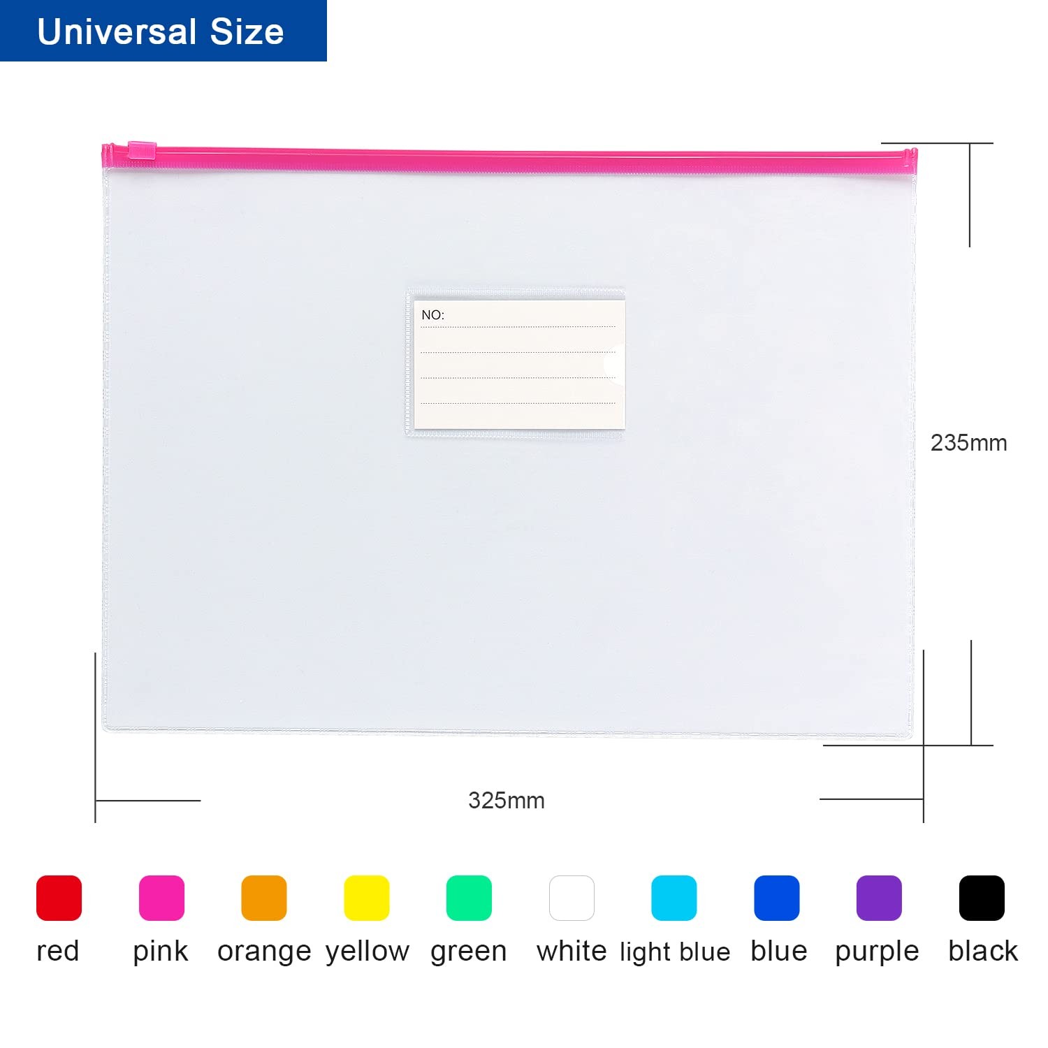 Tamaki 10 Pack Plastic Envelope Poly Zip Envelop A4, Multicolor