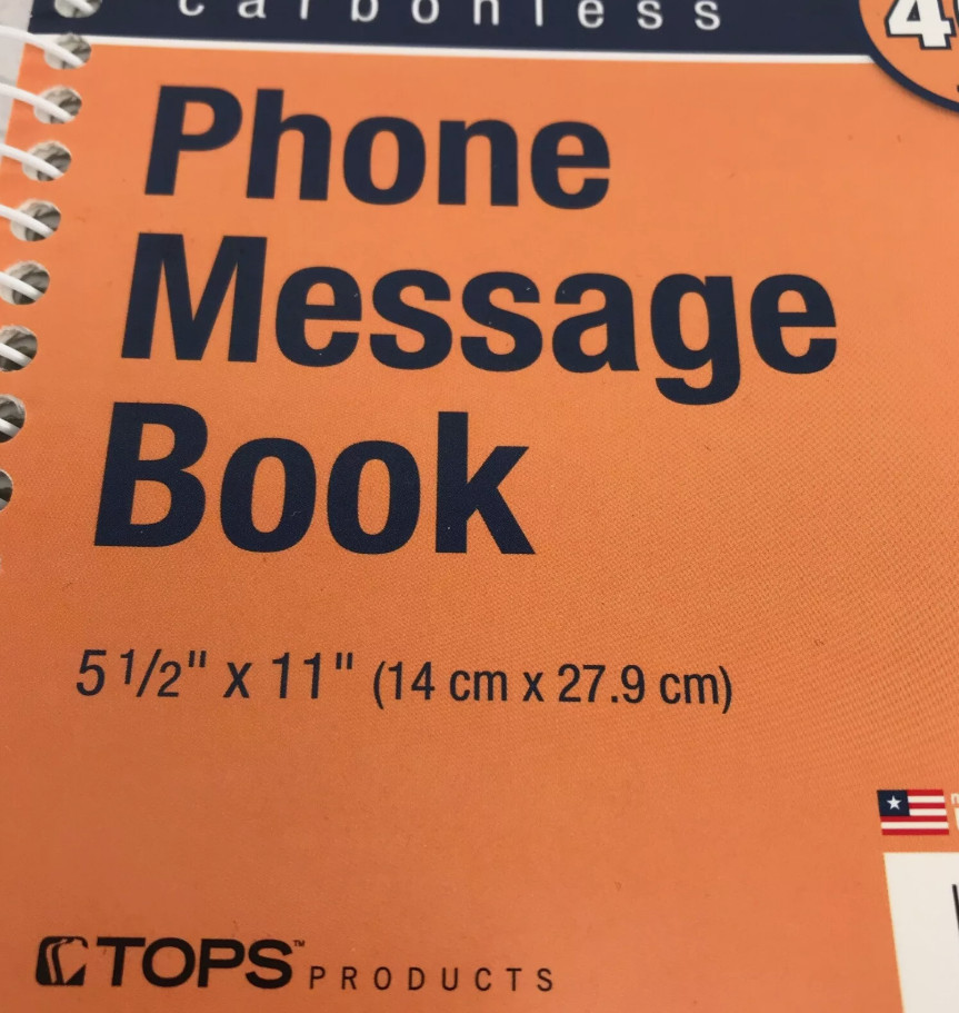 TOPS Phone Message Forms Book Carbonless Duplicate 2.75 x 5 Inches 400 Sets (S6)