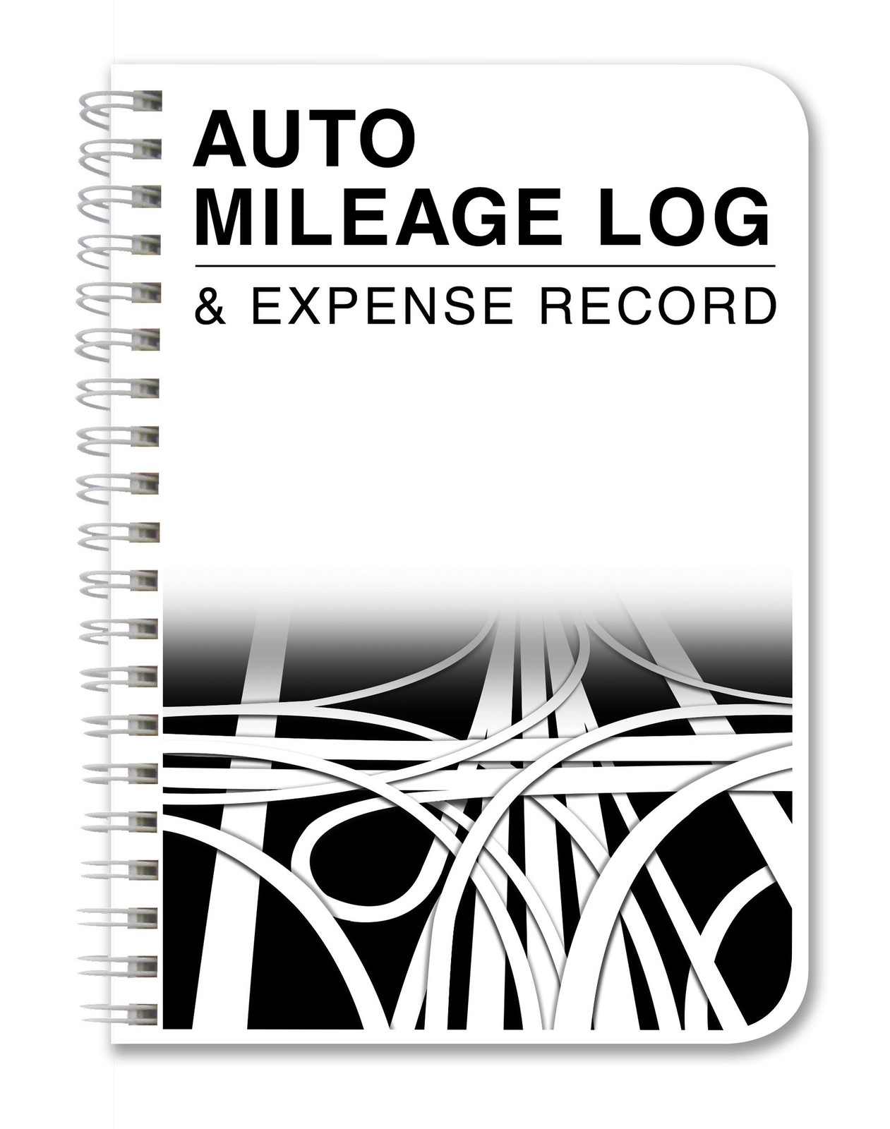 BookFactory Mileage Log Book Auto Expense Record 5″ x 7″, White
