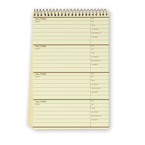 13 Phone Call Record Book 5 1/2 x 8 1/2″ 6 Books